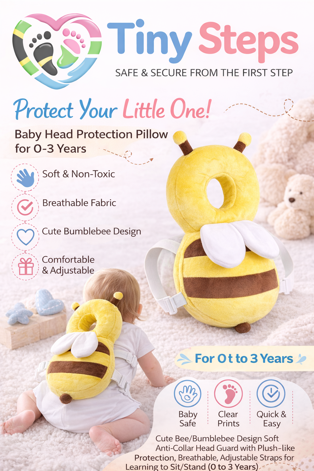 SafeSteps Baby Head Guard