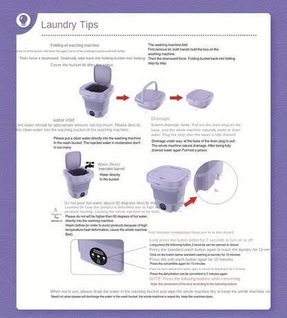 Portable Foldable Washer